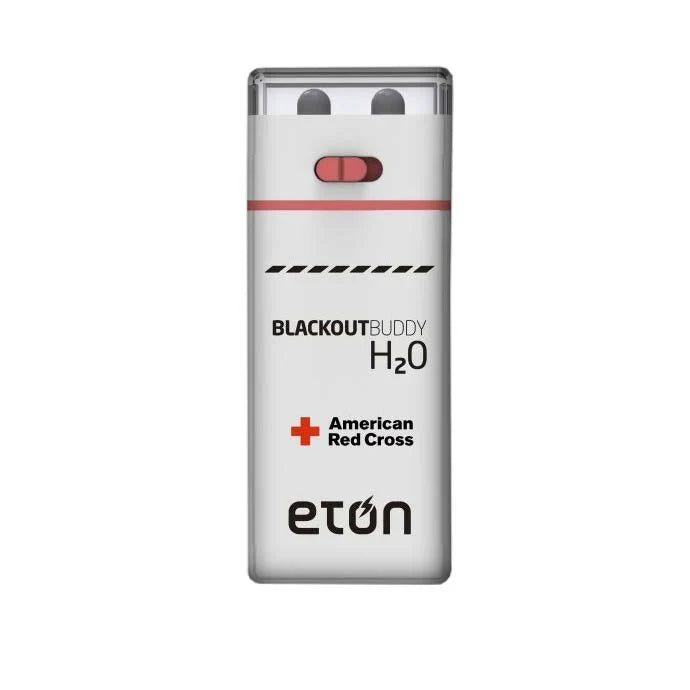BlackoutBuddy H2O device with American Red Cross and Eton branding on a white background