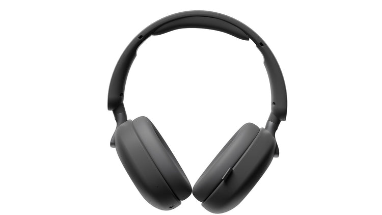 Black over-ear headphones on a white background