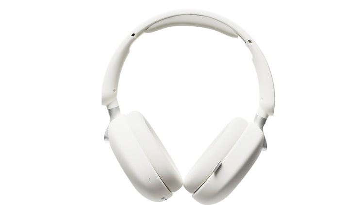White headphones on a white background