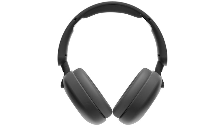 Black over-ear headphones on a white background
