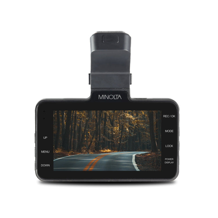Minolta MNCD370 1080p Full HD Dash Camera w/3.0" LCD Monitor - Black