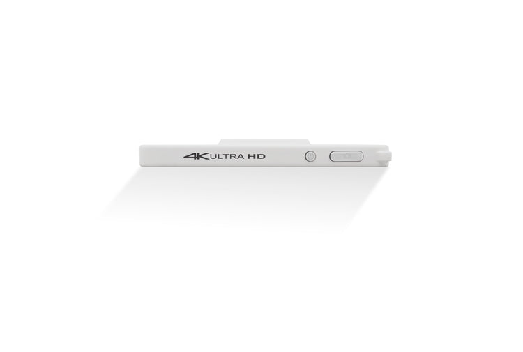 White electronic device with '4K Ultra HD' label on a white background