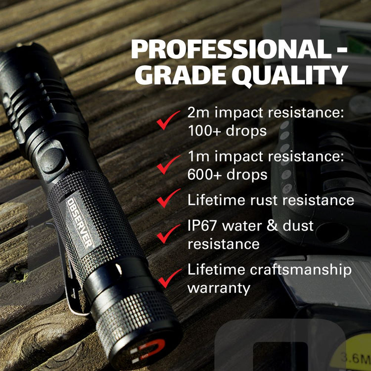 Bundle 1200 Lumen Tactical LED Rechargeable Flashlight X3