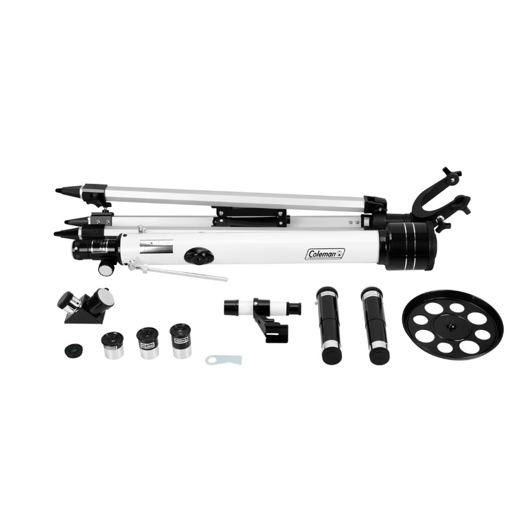 COLEMAN D60mm x 700mm REFRACTOR TELESCOPE - White