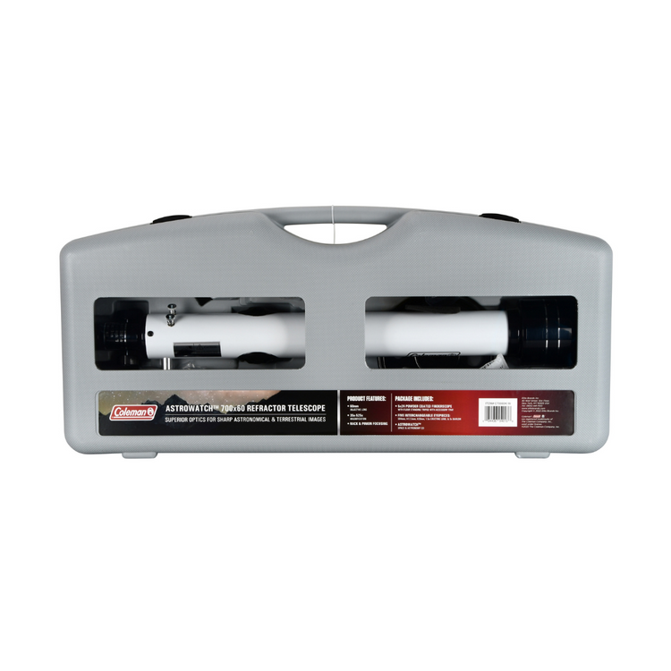 COLEMAN D60mm x 700mm REFRACTOR TELESCOPE - White