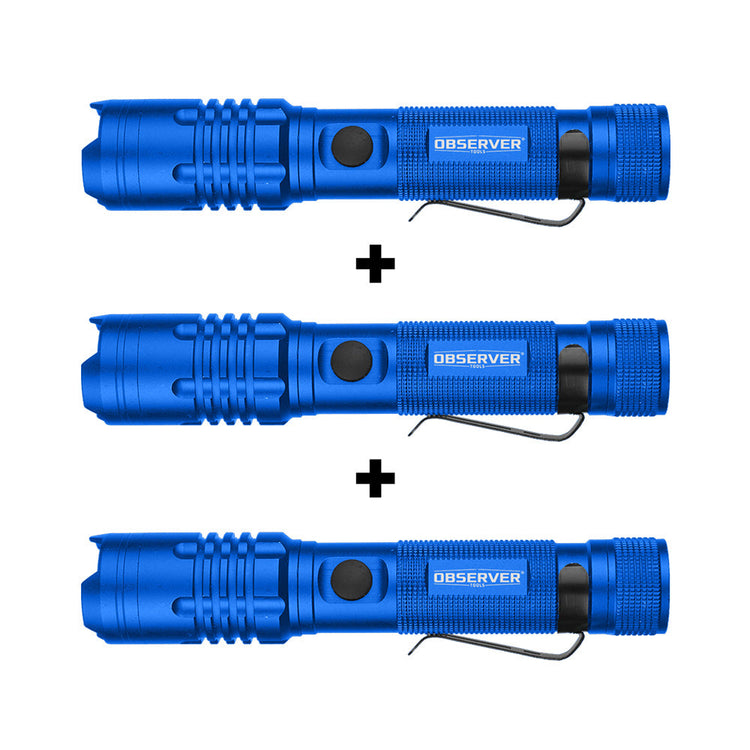 Bundle 1200 Lumen Tactical LED Rechargeable Flashlight X3