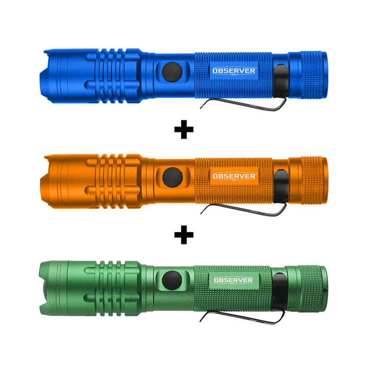 Bundle 1200 Lumen Tactical LED Rechargeable Flashlight X3