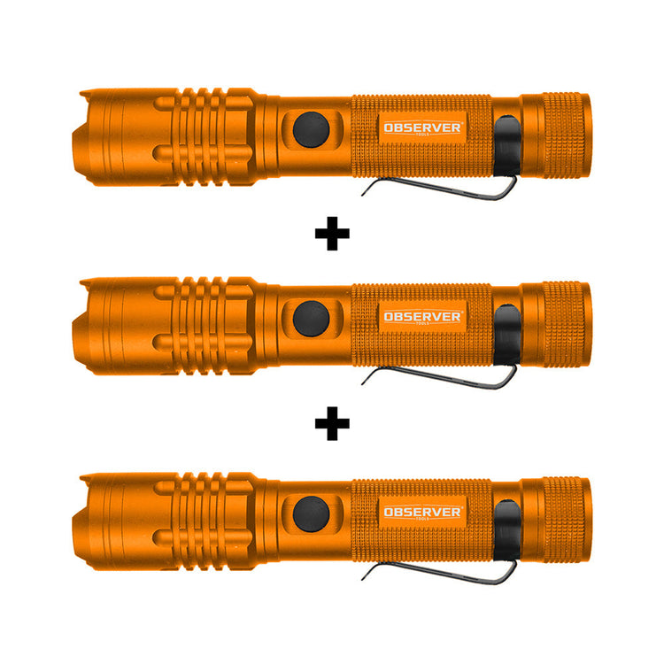 Bundle 1200 Lumen Tactical LED Rechargeable Flashlight X3