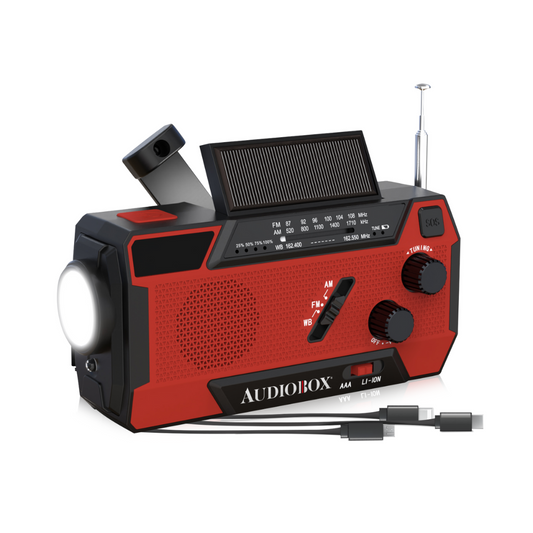 NOAA Solar Power Radio with Speaker and Flashlight