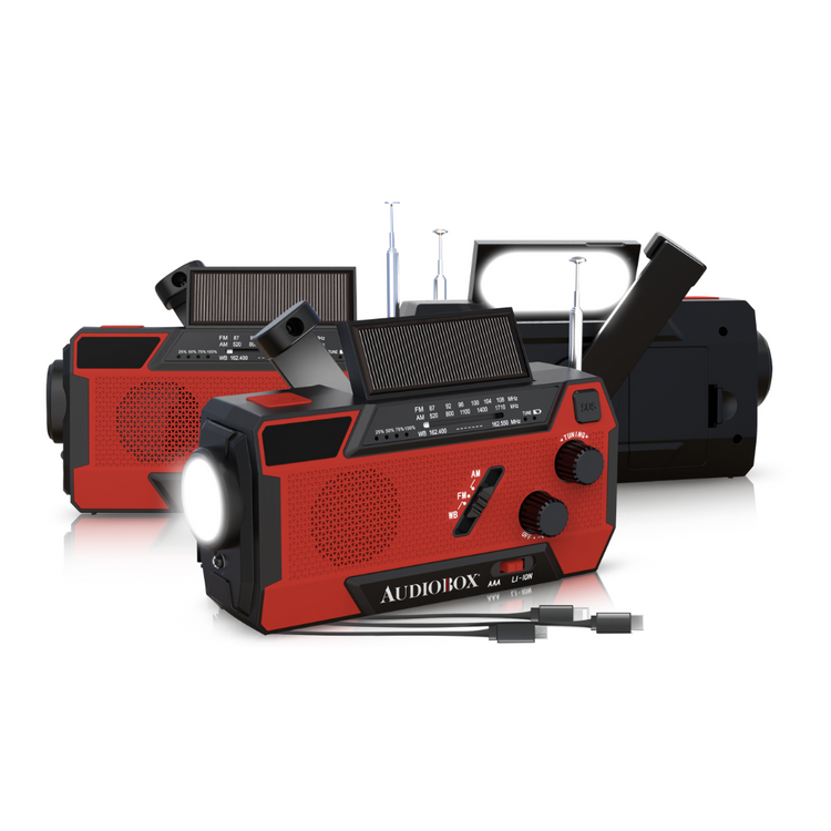 NOAA Solar Power Radio with Speaker and Flashlight