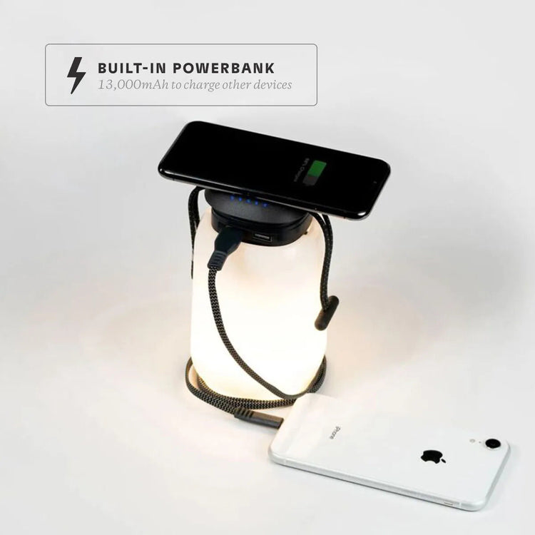 Boulder™ Lantern + Charging Hub - Black/Translucent