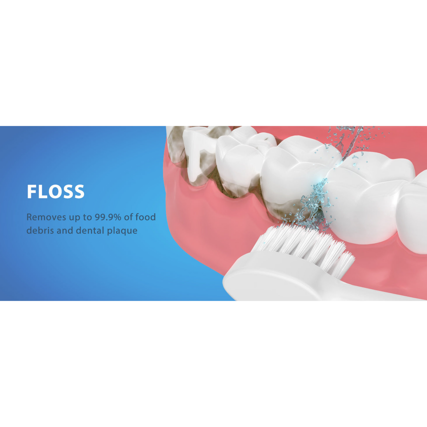 Toothbrush and dental floss with a focus on dental hygiene on a colorful background