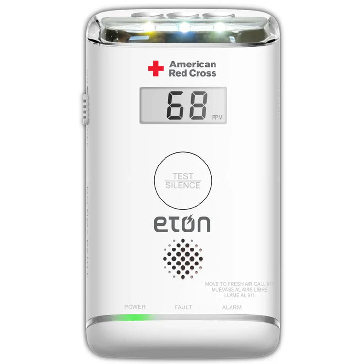 Eton American Red Cross air quality monitor on a white background