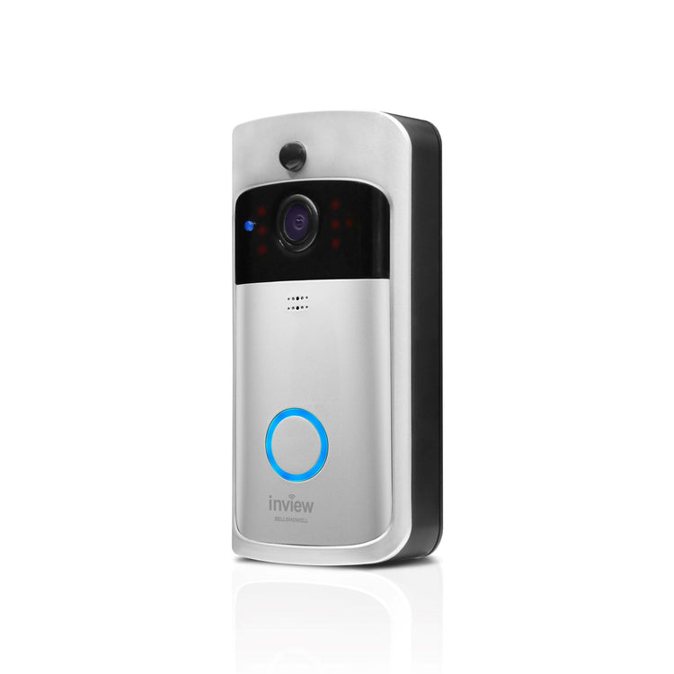 Smart doorbell with camera on a white background