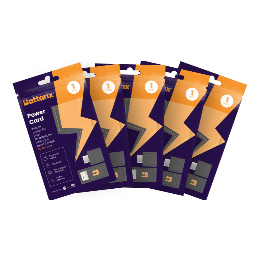 Multiple packages of Wattanix power cards on a white background