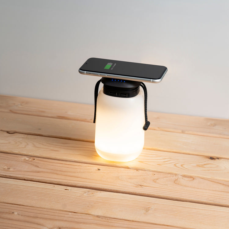 Boulder™ Lantern + Charging Hub - Black/Translucent