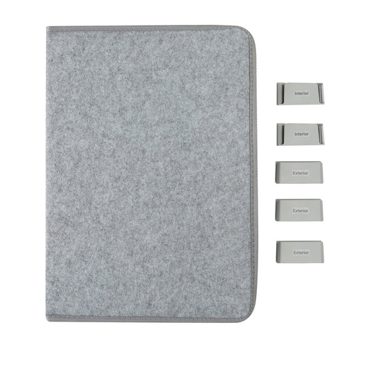 Gray portable heater with digital display on a white background