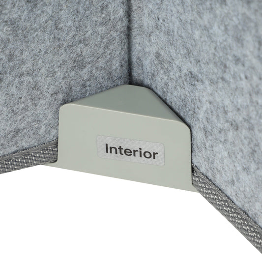 Gray portable heater with digital display on a white background