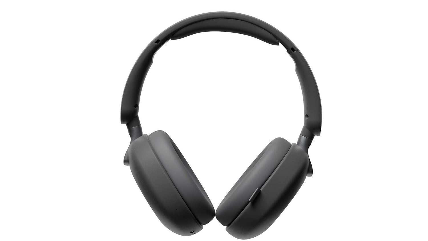 Black over-ear headphones on a white background