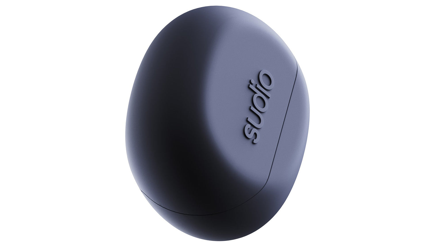 Black Sudio earbud on a white background