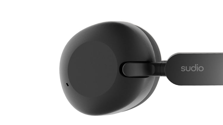 Black Sudio headphones on a white background