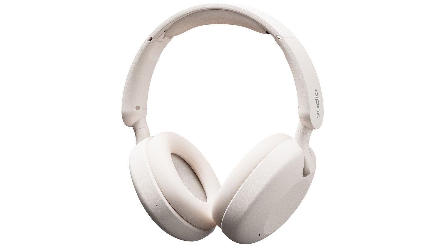 White headphones on a white background