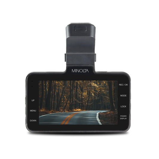 Minolta MNCD370 1080p Full HD Dash Camera w/3.0" LCD Monitor - Black