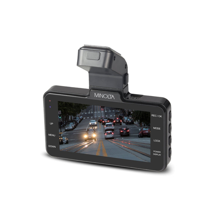 Minolta MNCD370 1080p Full HD Dash Camera w/3.0" LCD Monitor - Black