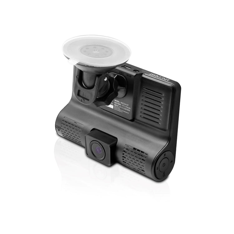 Minolta MNCD415T 3-Channel 1080P Dash Camera w/4.0" LCD & Rear Camera - Black