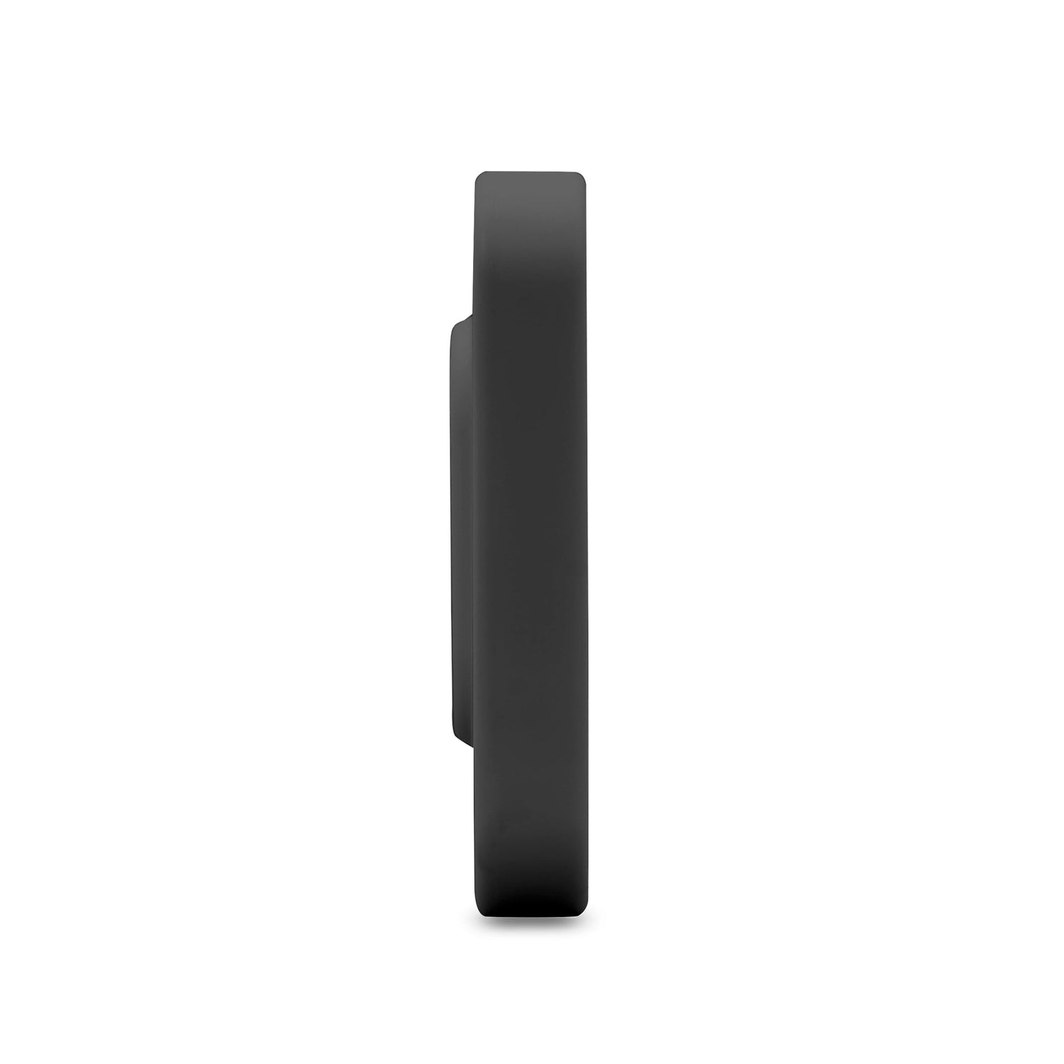 Black electronic device on a white background