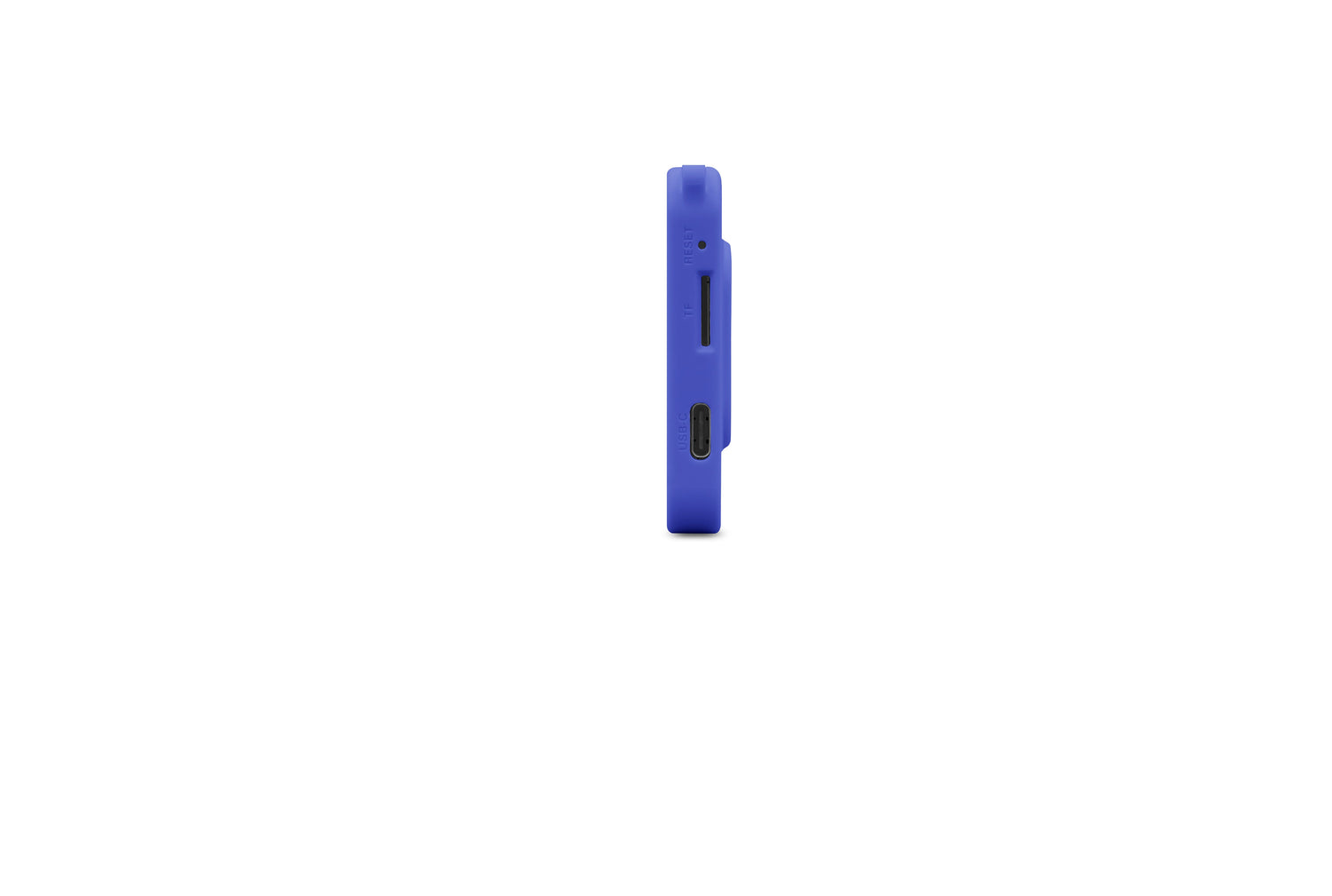 Blue pen on a white background