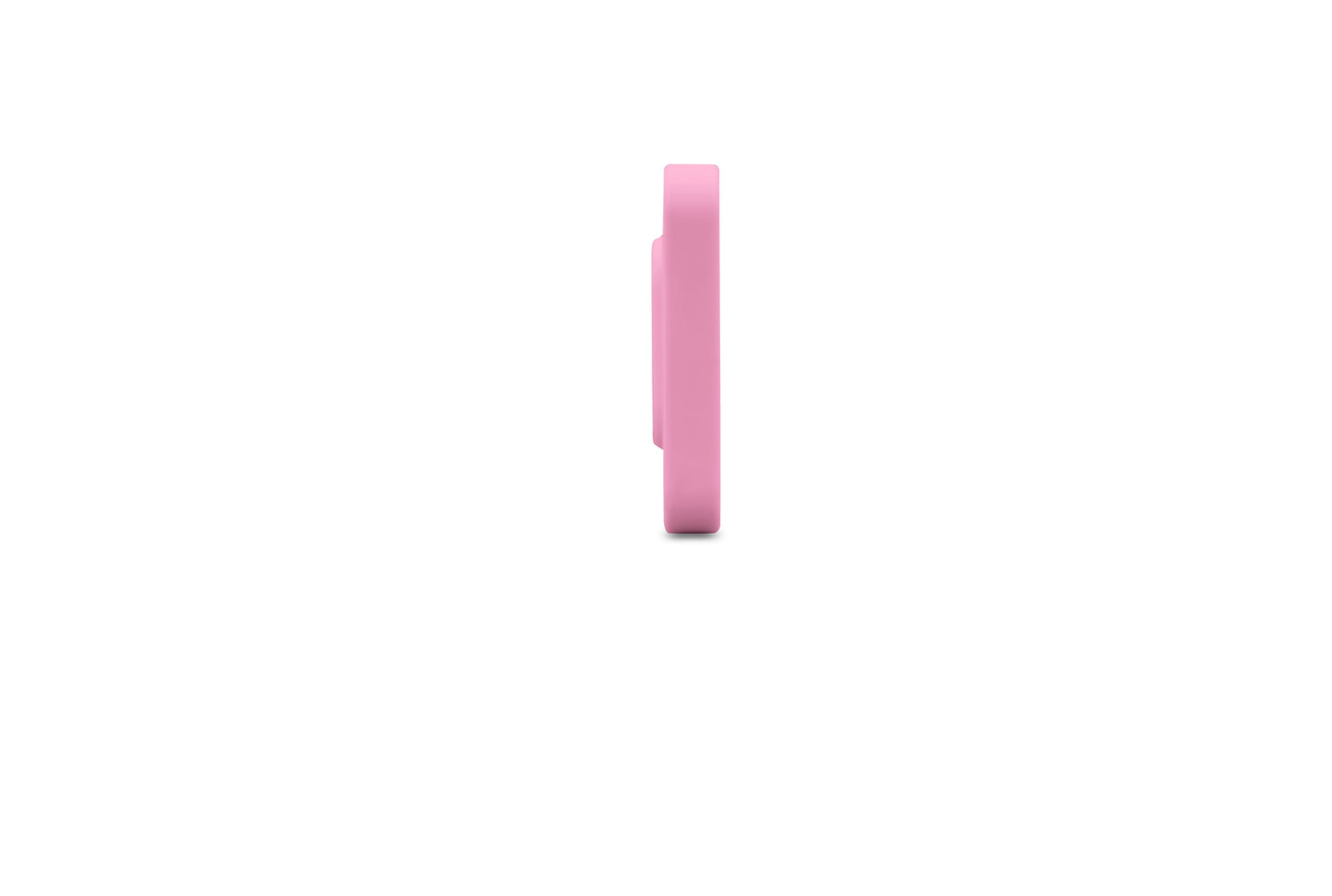 Pink circular object on a white background