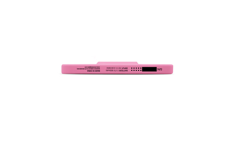 Pink sunglasses with gold frames on a white background