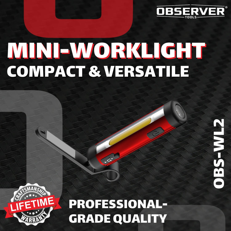 500LM LED Rechargable Mini Worklight with Rotating Clip