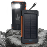 10,000mAh Solar Power Bank - Black