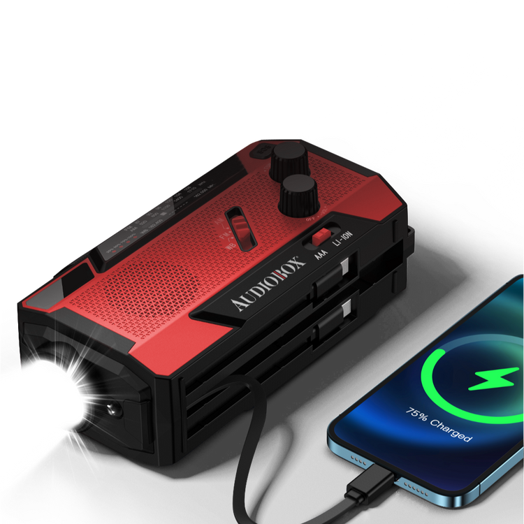 NOAA Solar Power Radio with Speaker and Flashlight