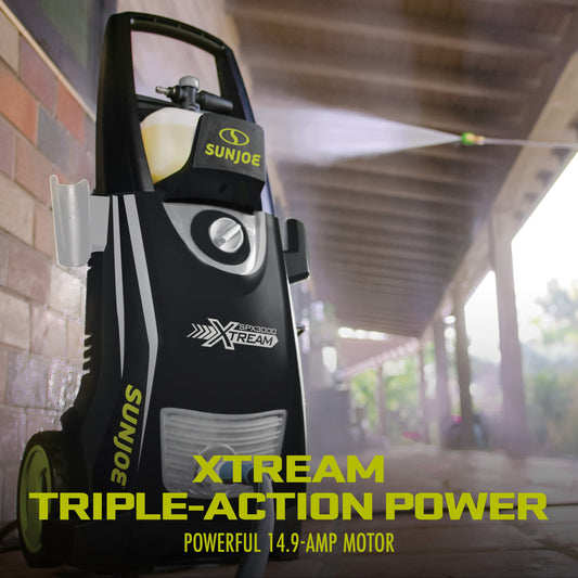 Sun Joe SPX3000®-XT XTREAM Clean Electric Pressure Washer | 2200 PSI, 1.1 GPM PWMA-Rated | 14.9-Amp | Brass Fittings