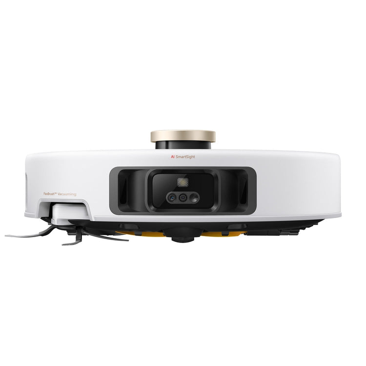 Robotic vacuum cleaner on a white background